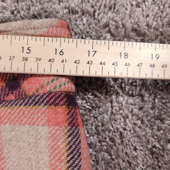LL Bean Favorite Fit Plaid Pencil Skirt Womens 12 Wool Nylon Blend Lined Preppy - Picture 5 of 15